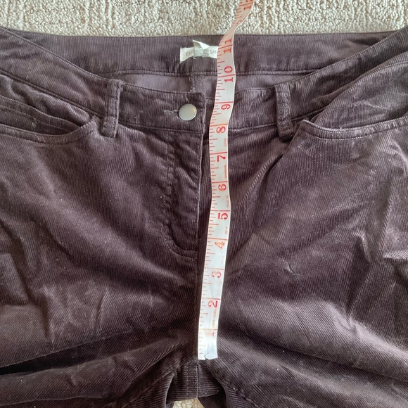 🤎 💫 Eileen Fisher Chocolate Brown Corduroy Pants Sz 10 Straight Leg Minimalist - Picture 8 of 9